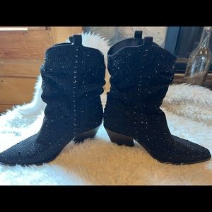 Jessica Simpson Zella Rhinestone Embellishments western boots